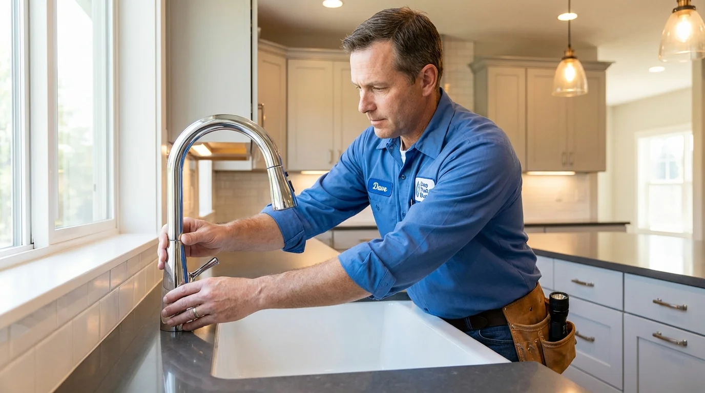 Kitchen faucet installation by Johns Plumbing LLC in Gatesville